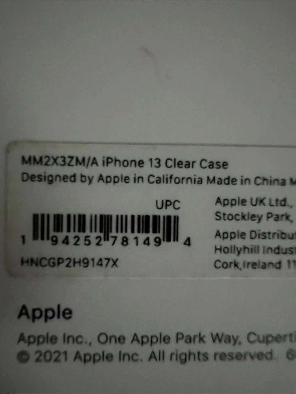 iPhone 13 Clear Apple MagSafe Case